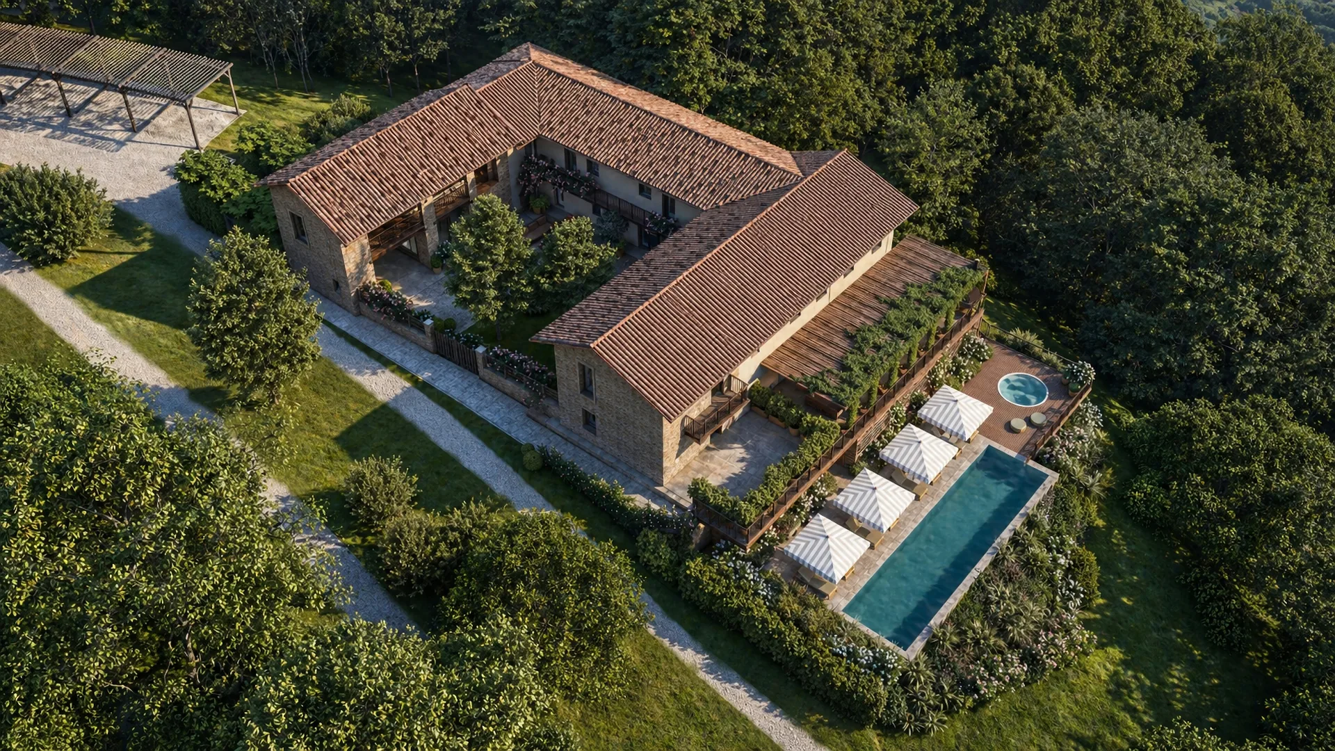 A private estate in the rolling hills of Piemonte